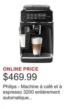 Costco Philips - Machine à café et à espresso 3200 entièrement automatique avec LatteGo offer