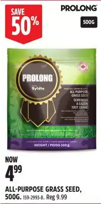 Canadian Tire PROLONG ALL-PURPOSE GRASS SEED offer