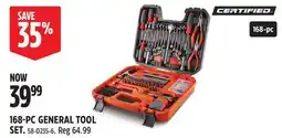 Canadian Tire CERTIFIED 168-PC GENERAL TOOL SET offer