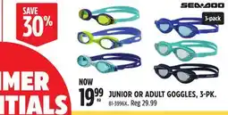 Canadian Tire JUNIOR OR ADULT GOGGLES, 3-PK offer