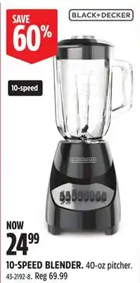 Canadian Tire BLACK+DECKER 10-SPEED BLENDER offer