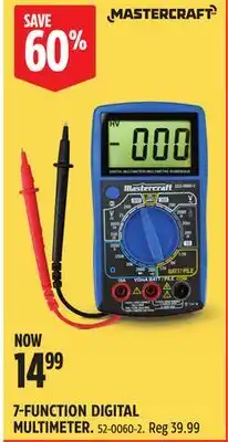 Canadian Tire MASTERCRAFT 7-FUNCTION DIGITAL MULTIMETER offer