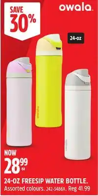 Canadian Tire OWALA 24-OZ FREESIP WATER BOTTLE offer