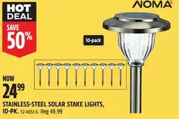 Canadian Tire NOMA STAINLESS-STEEL SOLAR STAKE LIGHTS offer