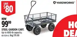 Canadian Tire YARDWORKS STEEL GARDEN CART offer