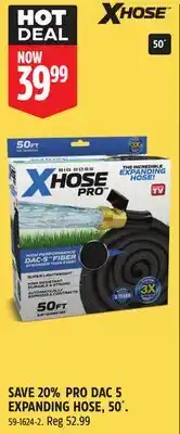 Canadian Tire Xhose PRO DAC 5 EXPANDING HOSE, 50' offer