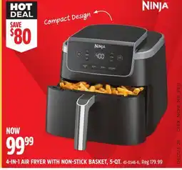 Canadian Tire 4-IN-1 AIR FRYER WITH NON-STICK BASKET, 5-QT offer