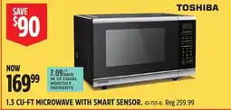 Canadian Tire TOSHIBA 1.3 CU-FT MICROWAVE WITH SMART SENSOR offer