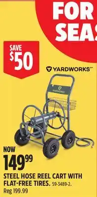 Canadian Tire STEEL HOSE REEL CART WITH FLAT-FREE TIRES offer