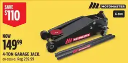 Canadian Tire MotoMaster 4-TON GARAGE JACK offer