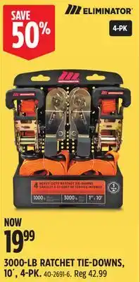 Canadian Tire ELIMINATOR 3000-LB RATCHET TIE-DOWNS offer