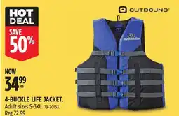Canadian Tire OUTBOUND 4-BUCKLE LIFE JACKET offer