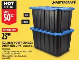 Canadian Tire 102L HEAVY-DUTY STORAGE CONTAINER, 2-PK offer