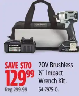 Canadian Tire 20V Brushless Β½ Impact Wrench Kit offer