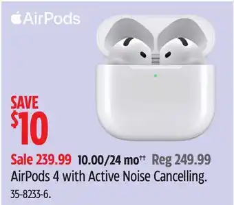 Canadian Tire AirPods 4 with Active Noise Cancelling offer