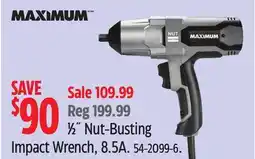 Canadian Tire MAXIMUM Β½ Nut-Busting Impact Wrench offer