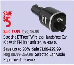 Canadian Tire Scosche BTFreq Wireless Handsfree Car Kit with FM Transmitter offer