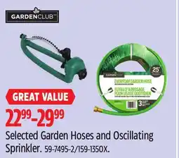 Canadian Tire Selected Garden Hoses and Oscillating Sprinkler offer