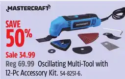 Canadian Tire MASTERCRAFT Oscillating Multi-Tool with 12-Pc Accessory Kit offer