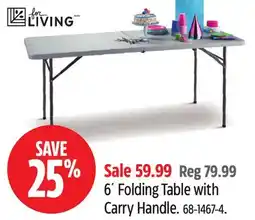 Canadian Tire 6' Folding Table with Carry Handle offer