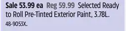 Canadian Tire Selected Ready to Roll Pre-Tinted Exterior Paint offer