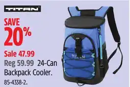 Canadian Tire TITAN 24-Can Backpack Cooler offer