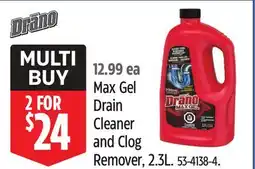 Canadian Tire Max Gel Drain Cleaner and Clog Remover offer