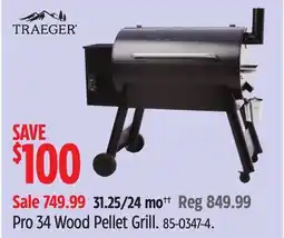 Canadian Tire Pro 34 Wood Pellet Grill offer