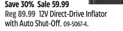 Canadian Tire 12V Direct-Drive Inflator with Auto Shut-Off offer