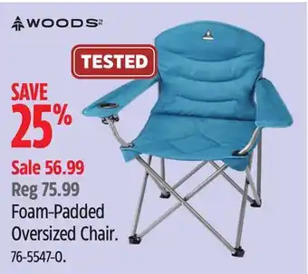 Canadian Tire WOODS Foam-Padded Oversized Chair offer