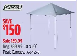 Canadian Tire Coleman Peak Canopy offer