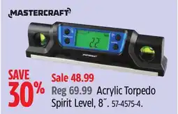 Canadian Tire MASTERCRAFT Acrylic Torpedo Spirit Level, 8 offer