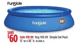 Canadian Tire Funsicle Simple Set Pool offer