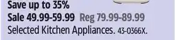 Canadian Tire Selected Kitchen Appliances offer