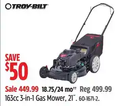 Canadian Tire 163cc 3-in-1 Gas Mower offer