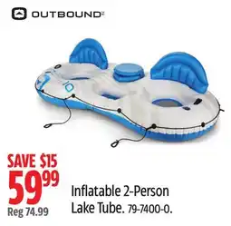 Canadian Tire OUTBOUND Inflatable 2-Person Lake Tube offer