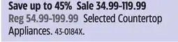 Canadian Tire Selected Countertop Appliances offer