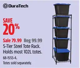Canadian Tire 5-Tier Steel Tote Rack offer