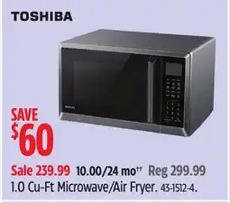 Canadian Tire TOSHIBA 1.0 Cu-Ft Microwave/Air Fryer offer