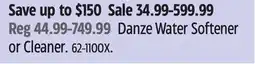 Canadian Tire Danze Water Softener or Cleaner offer