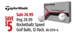 Canadian Tire TaylorMade Rocketballz Speed Golf Balls offer