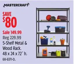Canadian Tire 5-Shelf Metal & Wood Rack offer