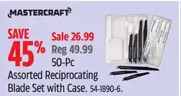 Canadian Tire 50-Pc Assorted Reciprocating Blade Set with Case offer