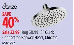 Canadian Tire Danze 8 Quick Connection Shower Head, Chrome offer