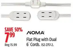 Canadian Tire NOMA Flat Plug with Dual 6´ Cords offer