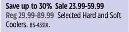 Canadian Tire Selected Hard and Soft Coolers offer