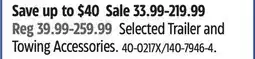 Canadian Tire Selected Trailer and Towing Accessories offer