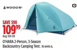 Canadian Tire WOODS O'HARA 2-Person, 3-Season Backcountry Camping Tent offer