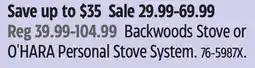 Canadian Tire Backwoods Stove or O'HARA Personal Stove System offer