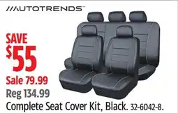 Canadian Tire Complete Seat Cover Kit, Black offer